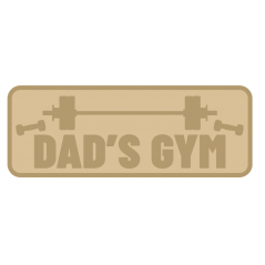 3mm mdf Layered Rectangular Sign - DAD'S GYM Fathers Day