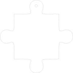 12cm Acrylic Jigsaw Piece  (Pack of 10) Basic Shapes