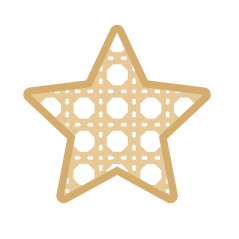 3mm mdf Layered Rattan Star Personalised and Bespoke