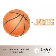 Printed Circle with Baseball Design with Name UV PRINTED ITEMS