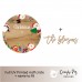 Printed Oak Effect Circle - Christmas Characters Design - Christmas at the - mdf words UV PRINTED ITEMS