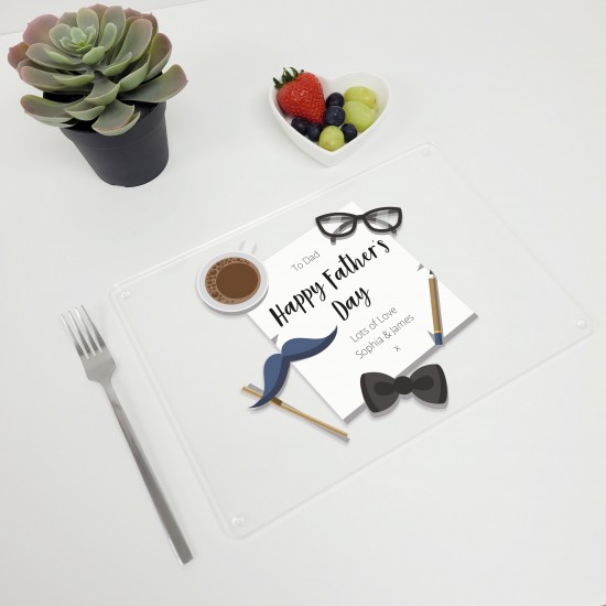 Printed Acrylic Place Mat - Note Fathers Day