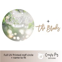 Printed Circle Light Flare - Christmas With  - mdf words