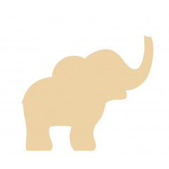 18mm mdf Elephant (new) 18mm MDF Animal Shapes 3D and Engraved