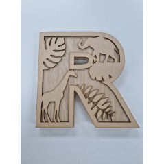 18mm Oak Veneer + 3mm mdf Double Layered Bold or Bubble Font Letter and name - Various Themes Personalised and Bespoke