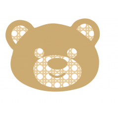 3mm mdf Layered Rattan Bear Head Layered Designs