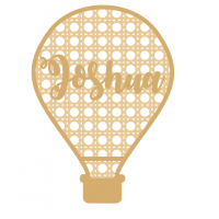4mm Oak Veneer and 3mm mdf Layered Rattan Hot Air Balloon with name