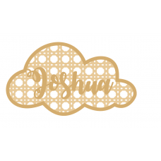 3mm mdf Layered Rattan Cloud with name Christmas Crafting