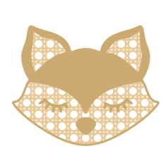 3mm mdf Layered Rattan Fox Head with lashes Layered Designs