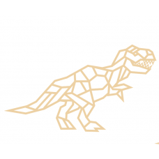3mm mdf Geometric T-Rex Animal Shapes