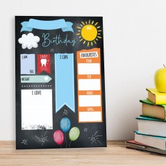 Printed Chalkboard Effect Birthday Board Photo Prop Printed Photo Props