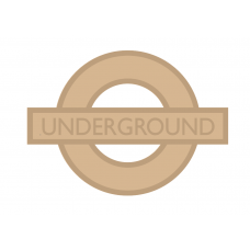 6mm mdf  2 Layer cut Out Back Underground Sign Fathers Day