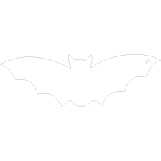 10cm Wide Acrylic Bat Shape (pack of 10) Halloween
