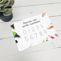Reuseable Printed Numbers Tracing Board 