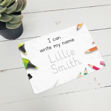 Reuseable Printed Name Tracing Board - Sans font Personalised and Bespoke