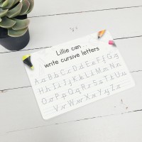 Reuseable Printed Letter Tracing Board - Alphabet Cursive Upper and Lowercase