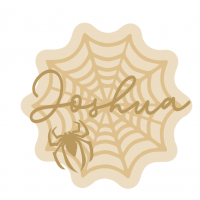 3mm mdf Personalised Spiders Web with name and Spider