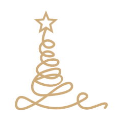 3mm mdf Squigly Christmas Tree (pack of 5) Christmas Crafting