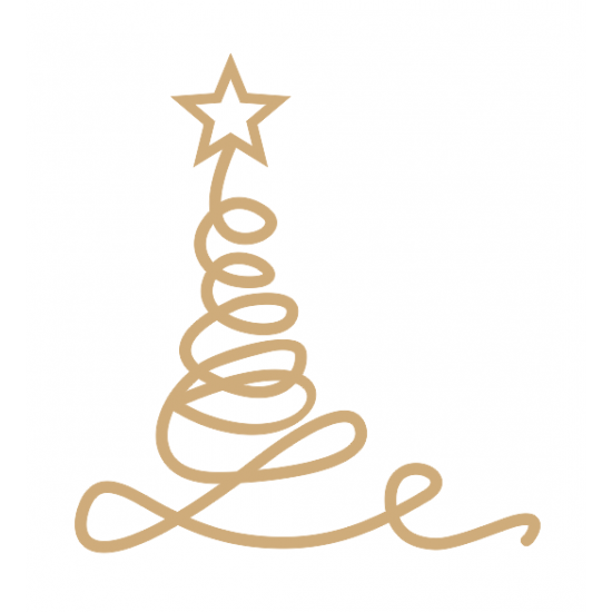 3mm mdf Squigly Christmas Tree (pack of 5) Christmas Crafting