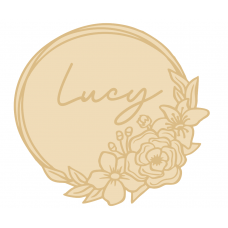 3MM MDF Personalised Layered Floral Plaque - Style 3 Personalised and Bespoke