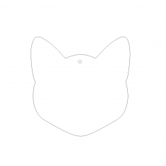 10cm Acrylic Cat Face Shape (Pack of 10) Basic Shapes