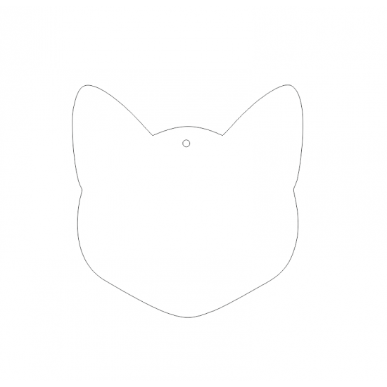 10cm Acrylic Cat Face Shape (Pack of 10) Basic Shapes