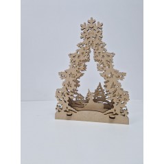 4mm Double Layer Tree Kit with deer and tree insert Trees Freestanding, Flat & Kits