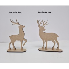 4mm Oak Veneer Deer (2 designs) Christmas Crafting