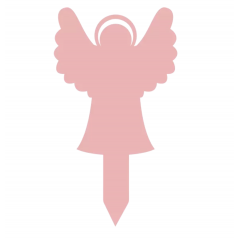3mm Acrylic OR mdf Angel with Halo on Stake Basic Shapes