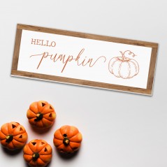 Foamboard Printed Sign - Hello Pumpkin - Oak Border Halloween