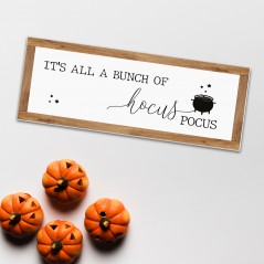 Foamboard Printed Sign - Hocus Pocus - Oak Border Halloween
