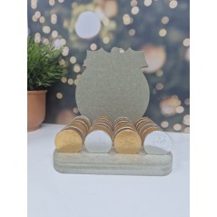 18mm mdf Personalised Christmas Pudding Coin Advent Calendar  Advent Calendars