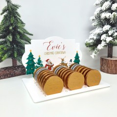 Acrylic Printed Advent Chocolate Coin Holder - Traditional Santa Design Printed Christmas