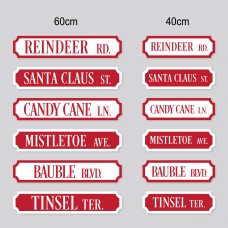 Printed Acrylic Christmas Street Sign - Choose from options Street and Railway Signs
