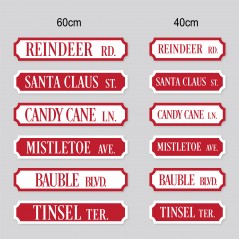 Printed Acrylic Christmas Street Sign - Choose from options Street and Railway Signs