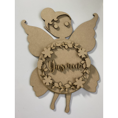 3mm mdf Fairy Holding Name Plaque Personalised Name Plaques