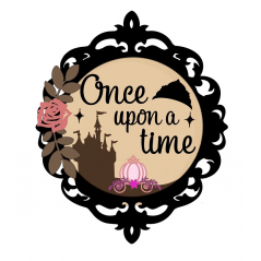 3mm mdf Once Upon A Time Circle Plaque Layered Designs