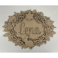 3mm mdf Oval Woodland Name Plaque Personalised Name Plaques
