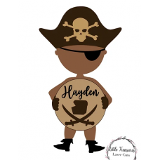 3mm mdf Pirate Holding Name Plaque Personalised Name Plaques