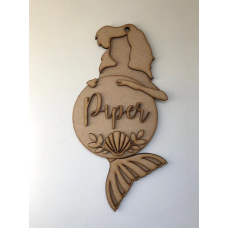 3mm mdf Mermaid Holding Name Plaque Personalised Name Plaques