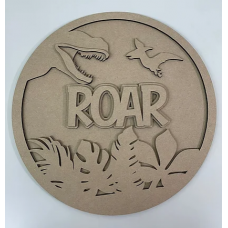 3mm mdf Dinosaur Leaves Name Plaque Personalised Name Plaques