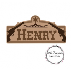 3mm mdf Saloon Style Name Plaque Personalised Name Plaques