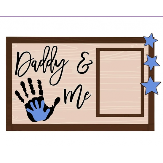 3mm mdf Rectangular 'Name' & Me Frame Plaque Fathers Day