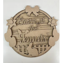 3mm mdf Happy Easter Plaque Easter