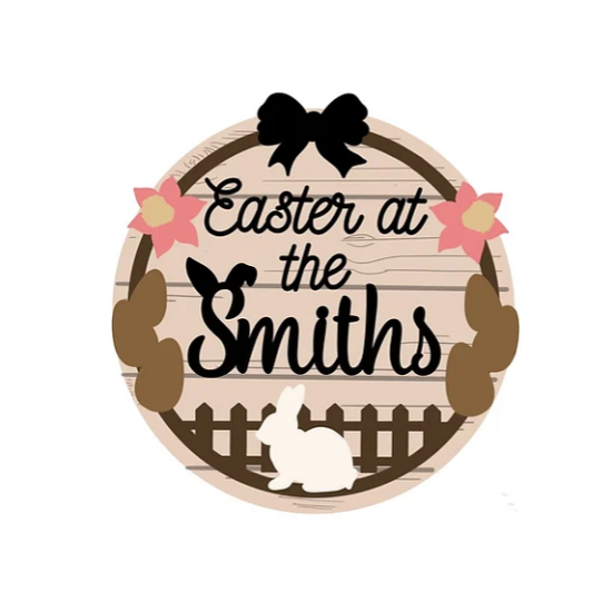 3mm mdf Easter at the' Plaque Easter
