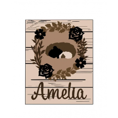 3mm mdf Rectangular Woodland Hedgehogs Plaque Personalised Name Plaques