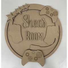 3mm mdf Gaming Plaque Personalised Name Plaques