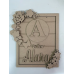3mm mdf Rectangular Initial Butterfly and Flowers Plaque Layered Designs