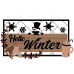 3mm mdf Rectangular Hello Winter Snowman Plaque Layered Designs