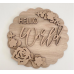3mm mdf Floral Hello World Plaque Personalised Name Plaques